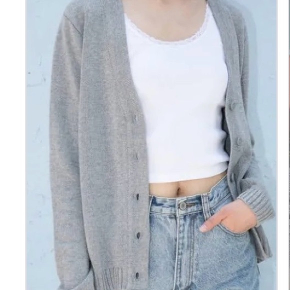 New without tags, Brandy Melville, Gray Cardigan - Picture 1 of 10